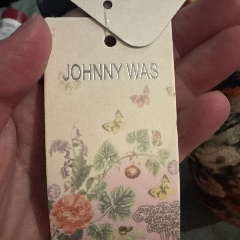 Johnny Was Teyros Velvet Floral Butterflies Teddy Bear NWT
